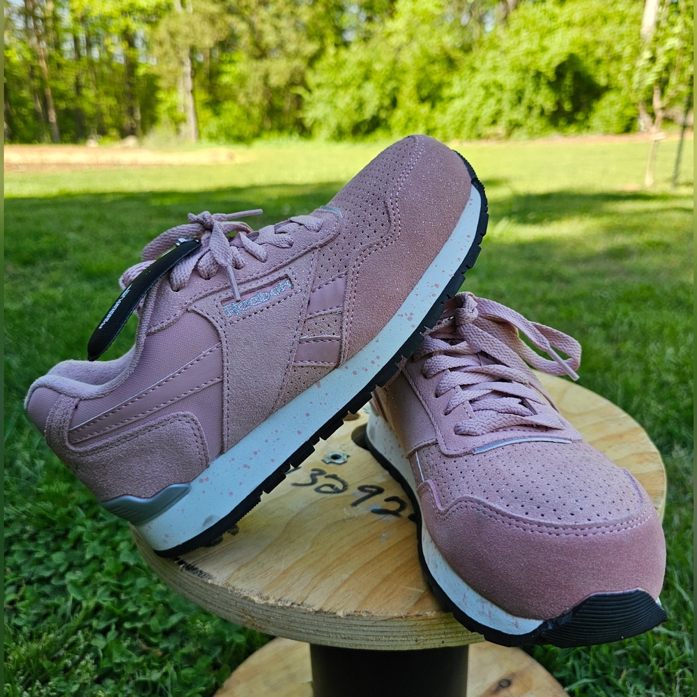 Reebok Women's Work Harman Comp Safety Toe Work Sneaker Pink Suede Size 6